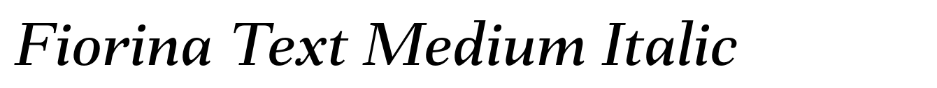Fiorina Text Medium Italic